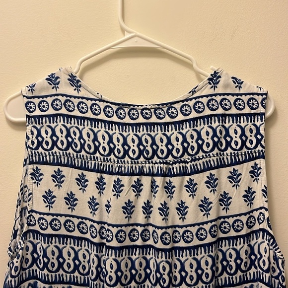 Beachlunchlounge Blue Kayla Tassel Shift Bohemian Casual Dress size large - Picture 4 of 8